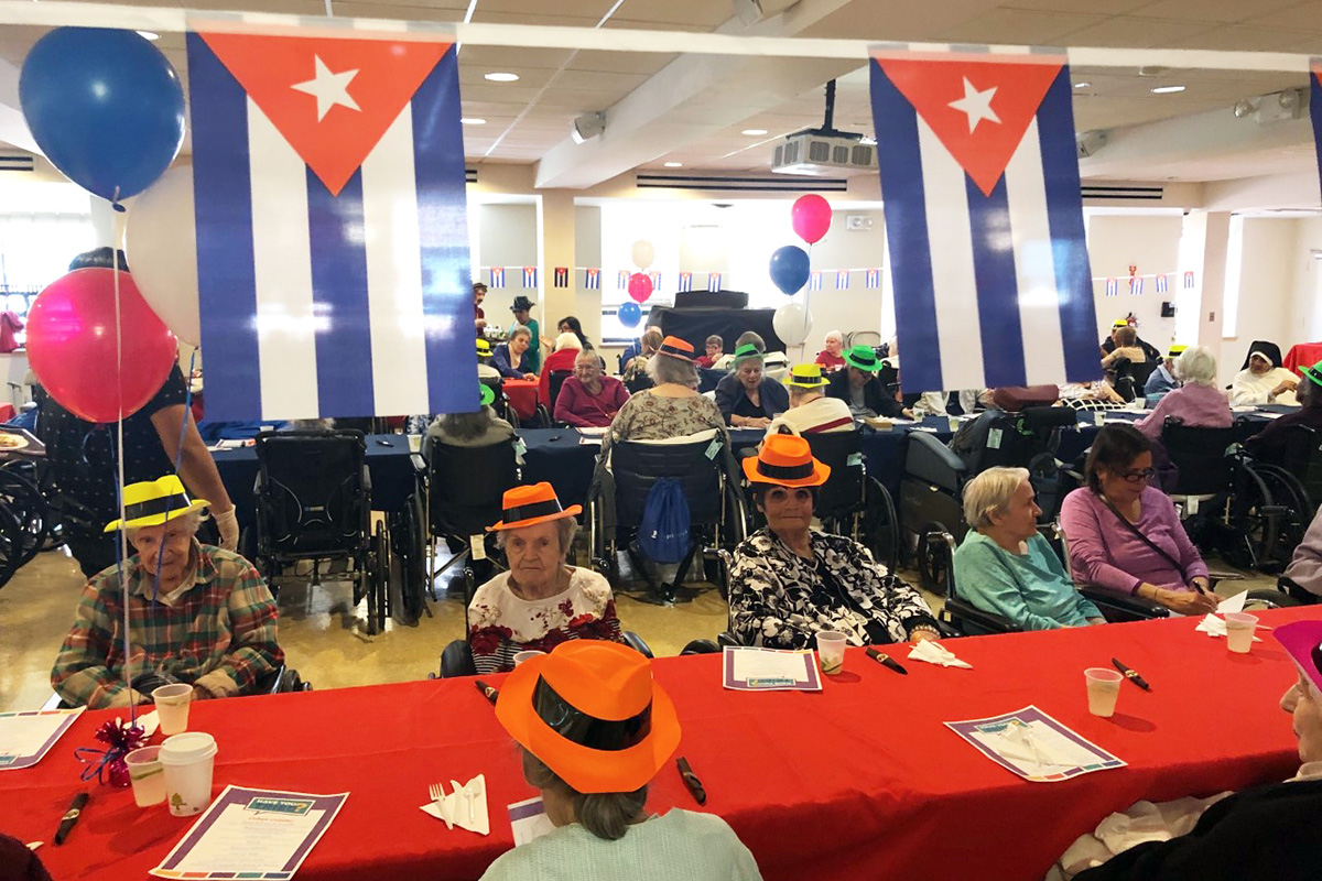 Senior patients and residents at a Providence Rest social event.